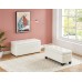 Lucy Storage Ottoman - Large White